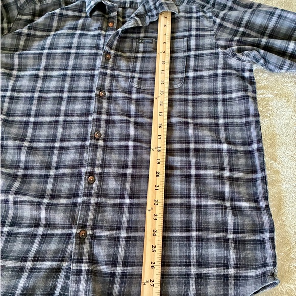 Columbia Flannel Shirt Men’s XL Gray Plaid Button Down Outdoor Layering Hiking - Picture 13 of 14